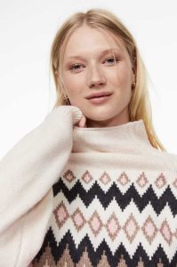 H&M Turtleneck Jacquard-knit Pullover Damen Orange | ZSL-140892