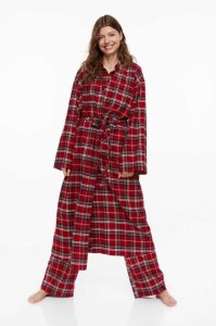 H&M Twill Bathrobe Nachtwäsche Damen Rot | YMT-830476