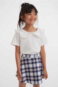 H&M Twill Röcke Kinder Rot Hellbeige | OVP-750432