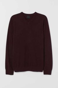 H&M V-neck Baumwoll Pullover Herren Braun | ACL-576314