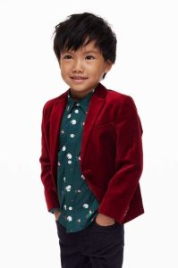 H&M Velvet Jacke Kinder Dunkelrot | OUL-158639