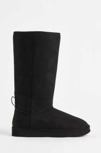 H&M Warm-lined Stiefel Damen Schwarz | ZQP-856913