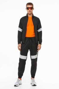 H&M Wasser-repellent Track Pants Sportbekleidung Herren Schwarz Hellgrau | VOJ-508926