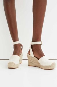 H&M Wedge-heel Espadrilles Sandalen Damen Schwarz | MCB-096248