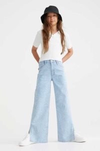 H&M Weite Fit Jeans Kinder Hellblau | WLO-592087