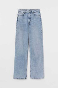 H&M Weite High Jeans Damen Blau | ORB-014926