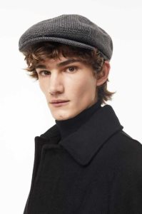 H&M Wolle-blend Flache Hüte Herren Dunkelgrau | KBJ-810592