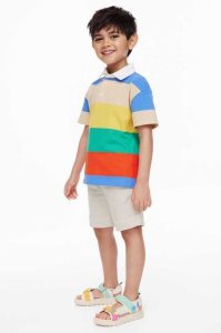 H&M Woven Kurze Hose Kinder Hellbeige | DHF-156084