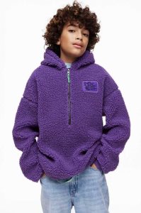 H&M Zip-top teddy Hoodie Kinder Lila | OGS-269748
