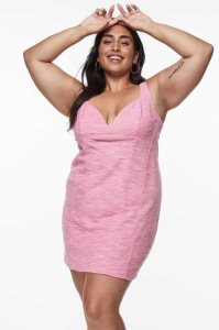 H&M Ärmellose Bodycon Kleider Damen Rosa | OMV-914620